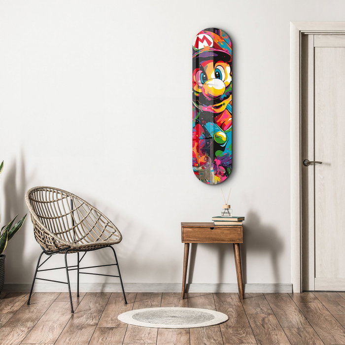 Wallity Mario Fan Art Pintura Decorativa de Vidrio Templado Wallity Mario Fan Art Pintura Decorativa de Vidrio Templado